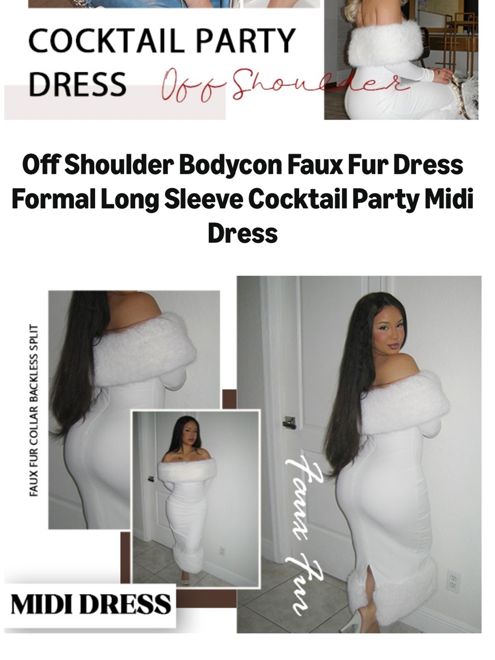 Black Santa Dress with White Fur Trim Small (size 2)